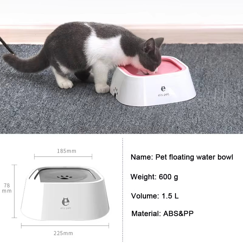 Trinkwassernapf Für Hunde, Schwimmender, Nicht Benetzbarer Mund, Katzennapf Ohne Verschütten, Trinkwasserspender, Anti-Über-Hundenapf Aus Kunststoff
