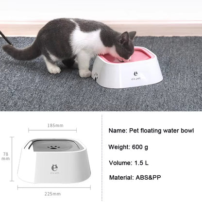 Trinkwassernapf Für Hunde, Schwimmender, Nicht Benetzbarer Mund, Katzennapf Ohne Verschütten, Trinkwasserspender, Anti-Über-Hundenapf Aus Kunststoff