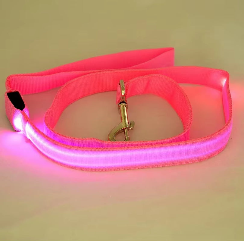 Led Hund Leine Seil Mit Licht Leuchtende Blei Leine Für Hund Sicherheit Blinkende Leuchtende Kragen Harness Zubehör Honden Lichtband